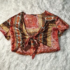 Small SHEIN satin crop top